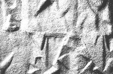 Çatlamış beton, taş ya da asfaltın sıkıntılı örtülü dokusu. Grunge 'un arka planı. soyut yarım ton vektör çizimi