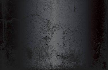 Çatlamış beton dokusuna sahip lüks siyah metal gradyan arka plan. Vektör illüstrasyonu