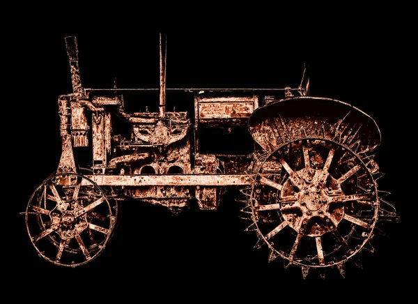 Old Vintage Agricultural Tractor Retro Mashine — Fotografia de Stock