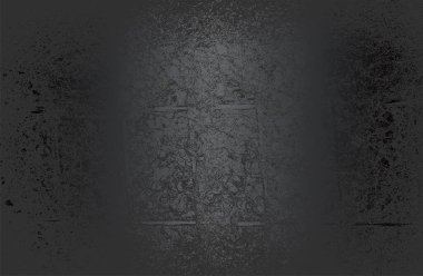 Çatlamış beton dokusuna sahip lüks siyah metal gradyan arka plan. Vektör illüstrasyonu