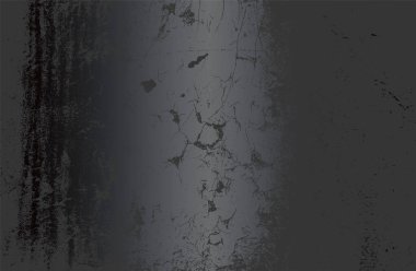 Çatlamış beton dokusuna sahip lüks siyah metal gradyan arka plan. Vektör illüstrasyonu