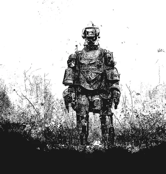 Robot Artificial Intelligence Fantastic Prototypes Military Environment Eps8 — Image vectorielle