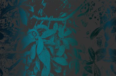 Şatafatlı siyah metal gradyan arka planı ve çizgili yaprak dokusu. Vektör illüstrasyonu