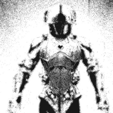 Robot Warrior. Terminator. Mechanical robot gladiator. Artificial intelligence Vector illustration