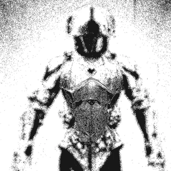 Robot Warrior Terminator Mechanical Robot Gladiator Artificial Intelligence Vector Illustration — Stock Vector