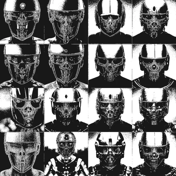 Terminator Gladiator Intelligence Artificielle Publicité Pour Des Films Fantastiques Impression — Image vectorielle