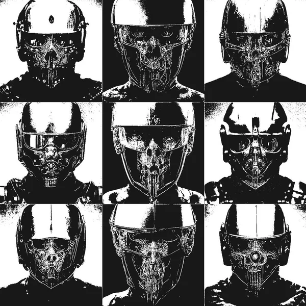 Terminator Gladiator Intelligence Artificielle Publicité Pour Des Films Fantastiques Impression — Image vectorielle
