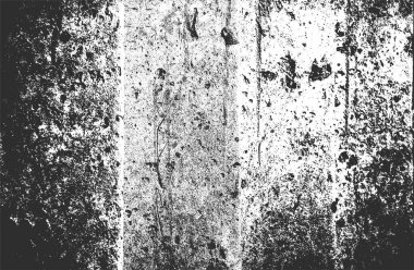 Çatlamış beton, taş ya da asfaltın sıkıntılı örtülü dokusu. Grunge 'un arka planı. soyut yarım ton vektör çizimi