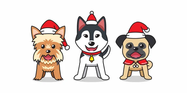 cute christmas dog cartoon