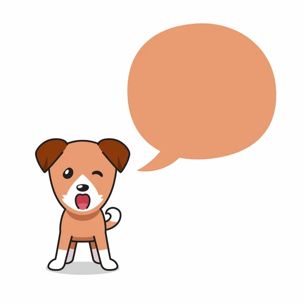 Cartoon Character Dog Speech Bubble Design — Stock Vector