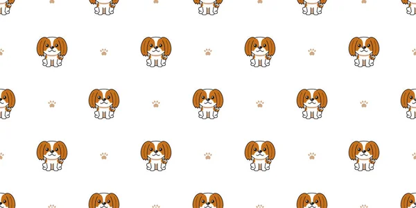 漫画のキャラクター石頭犬シームレスなパターンデザインのための背景 — ストックベクタ