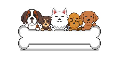 Tasarım için büyük kemikli şirin köpekler..