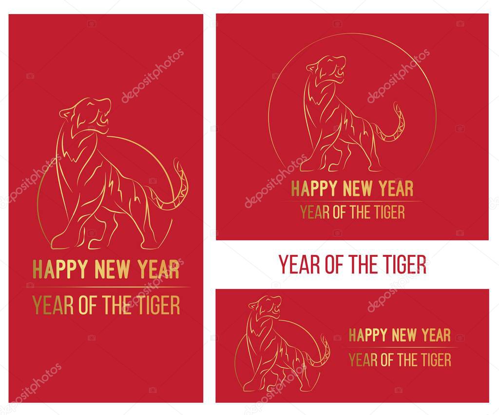 Happy new year 2022 Elegant golden text with light. Minimalistic text template, banner new year and christmas, vector illustration