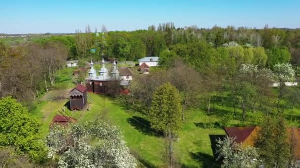 The historical Park landscape in Ukraine Aerial View — Vídeo de Stock