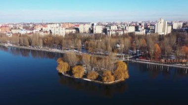 Ternopol şehir manzarası Ukrayna hava manzarası