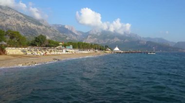 Kemer Türkiye 'de güzel bir plajda gün batımı