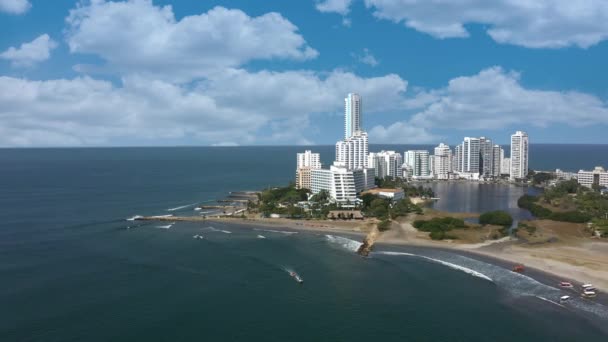 Vista Aérea Cartagena Colombia — Vídeos de Stock