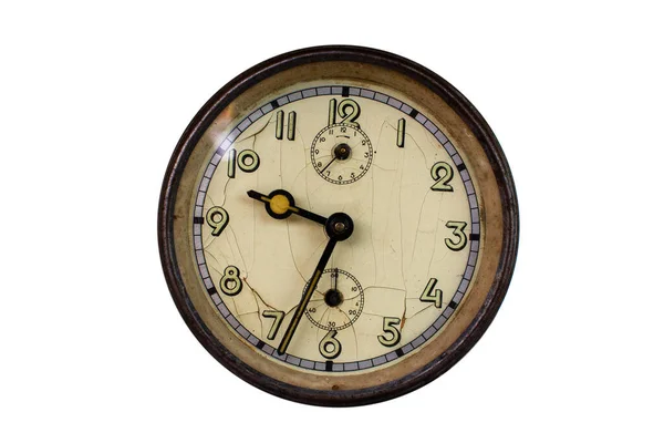 Opravdu starý vintage zdobené analogové hodiny tvář — Stock fotografie