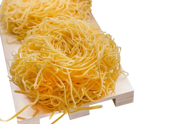 Fresh Italian Stringozzi italian pasta rolled up — Foto Stock