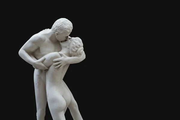 Beatiful statue of valentines day lowers kissing