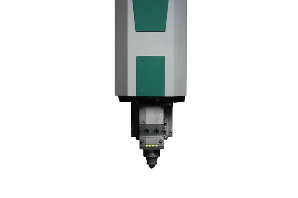Ізольована головка лазера з ЧПУ на білому тлі — стокове фото