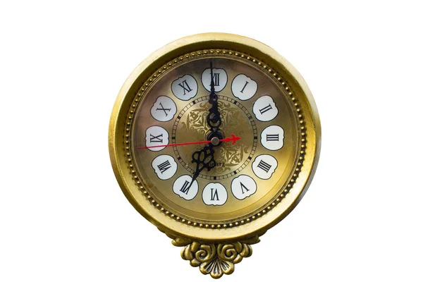 İzole edilmiş lüks, eski, altın saat yüzlü — Stok fotoğraf