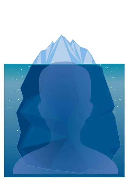 Hombre Que Imagina Punta Del Iceberg Psicología Profunda Vectores De Stock Sin Royalties Gratis