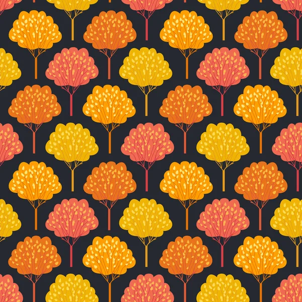 Φθινοπωρινά δέντρα Φθινοπωρινή περίοδος απρόσκοπτη διάνυσμα — Διανυσματικό Αρχείο