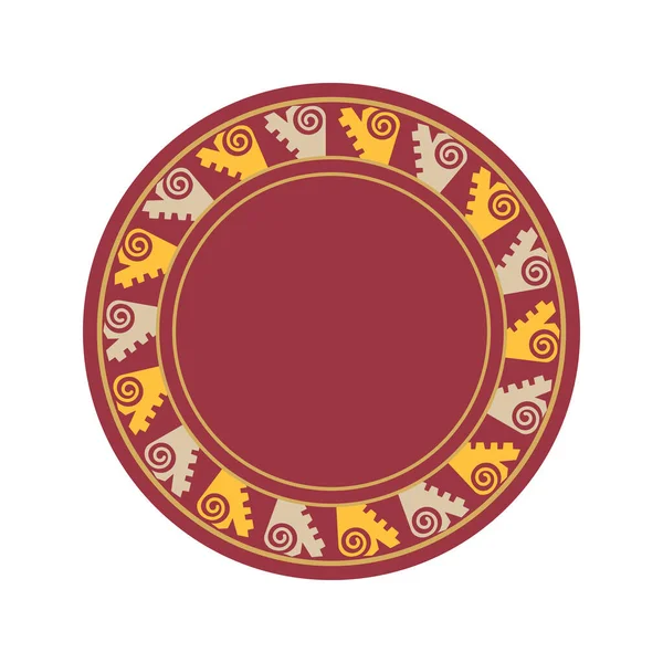 Вектор декоративного круга этнических племен — стоковый вектор