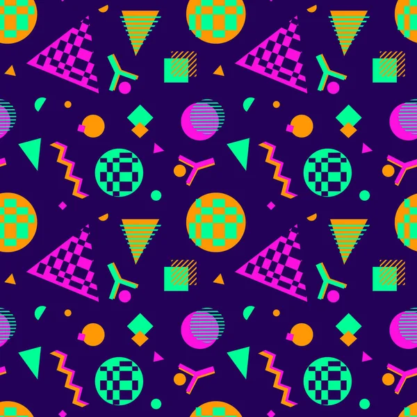 90s Nostalgia neon color vector seamless pattern Royalty Free Stock Illustrations