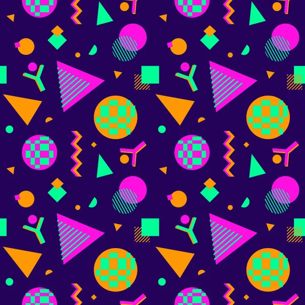 90s Nostalgia bold colors vector seamless pattern Royalty Free Stock Illustrations