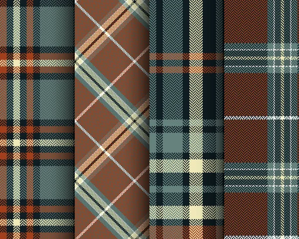 타탄으로 솔기가 없는 패턴이죠. 스코틀랜드 플 래드 체크. 스코틀랜드식 줄무늬 크리스마스 자국 — 스톡 벡터