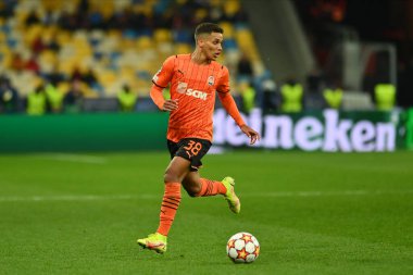 KYIV, UKRAINE - 27 Ekim 2020: orta saha oyuncusu Pedrihno (38). UEFA Şampiyonlar Ligi karşılaşması Shakhtar Donetsk ile Inter Milan arasında Kyiv Olimpiyskyi Stadyumu 'nda oynanacak.
