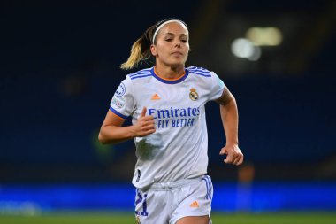 KHARKIV, UKRAINE - 6 Ekim 2021: FC Kharkiv - FC Real Madrid arasındaki UEFA Kadınlar Şampiyonlar Ligi maçı