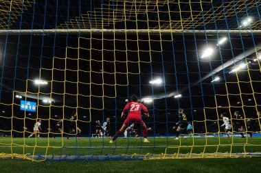 KHARKIV, UKRAINE - 6 Ekim 2021: FC Kharkiv - FC Real Madrid arasındaki UEFA Kadınlar Şampiyonlar Ligi maçı