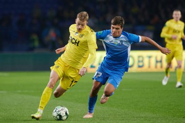 KHARKIV, UKRAINE - 1 Ekim 2021 Yevhen Pidlepenets. Ukraynalı PFL Metalist, Kremin 'e karşı.