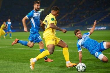 KHARKIV, UKRAINE - 1 Ekim 2021 Kadeem Harris. Ukraynalı PFL Metalist, Kremin 'e karşı.