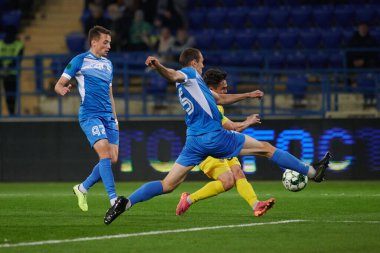 KHARKIV, UKRAINE - 1 Ekim 2021: Ukrayna PFL FC Metalist Kremin 'e karşı futbol maçı