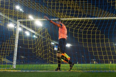 KHARKIV, UKRAINE - 1 Ekim 2021: Ukrayna PFL FC Metalist Kremin 'e karşı futbol maçı