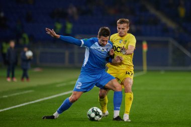 KHARKIV, UKRAINE - 1 Ekim 2021: Yuriy Romanyuk. Ukraynalı PFL Metalist, Kremin 'e karşı.