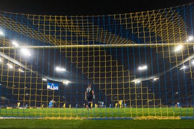 KHARKIV, UKRAINE - 1 Ekim 2021: Ukrayna PFL FC Metalist Kremin 'e karşı futbol maçı