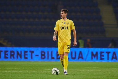 KHARKIV, UKRAINE - 1 Ekim 2021 Bohdan Porokh. Ukraynalı PFL Metalist, Kremin 'e karşı.