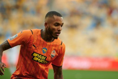 KYIV, UKRAINE - 15 Ekim 2021: orta saha oyuncusu Fernando (99), UPL, FC Shakhtar Donetsk FC Zorya Luhansk 'a karşı