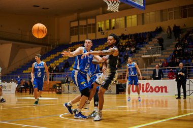 KHARKIV, UKRAINE - 17 Ekim 2021: Super League Pari Maçı, Sokoly vs BC Odessa