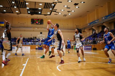 KHARKIV, UKRAINE - 17 Ekim 2021: Super League Pari Maçı, Sokoly vs BC Odessa