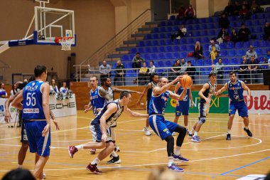 KHARKIV, UKRAINE - 17 Ekim 2021: Super League Pari Maçı, Sokoly vs BC Odessa
