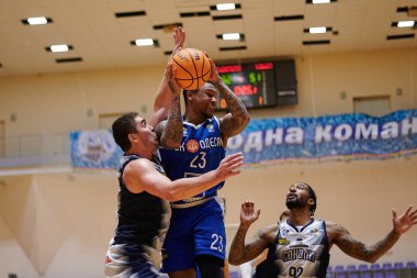 KHARKIV, UKRAINE - 17 Ekim 2021: Super League Pari Maçı, Sokoly vs BC Odessa