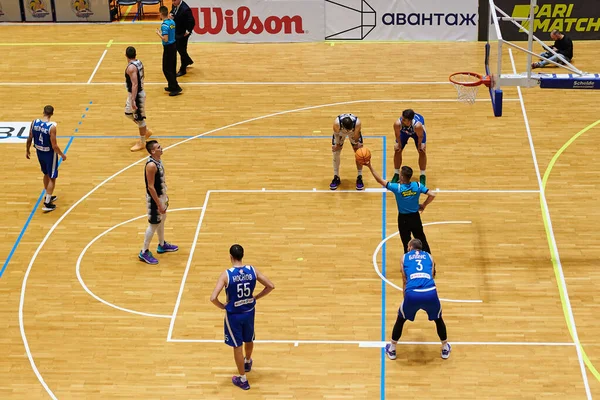 Kharkiv Ucrania Octubre 2021 Partido Baloncesto Super League Pari Match — Foto de Stock