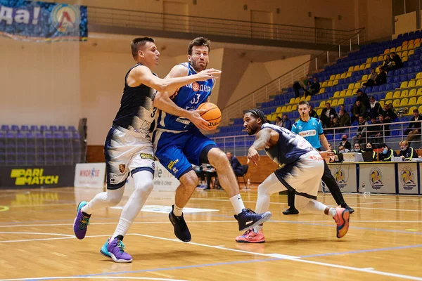 Kharkiv Ucrania Octubre 2021 Partido Baloncesto Super League Pari Match — Foto de Stock