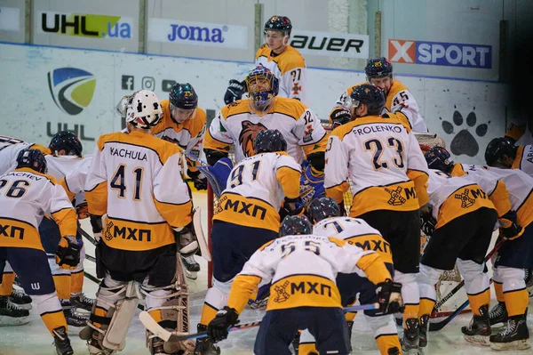 Kharkiv Ukraine Oktober 2021 Hockeymatchen Ukrainska Hockeyligan Bilii Bars Rulav — Stockfoto